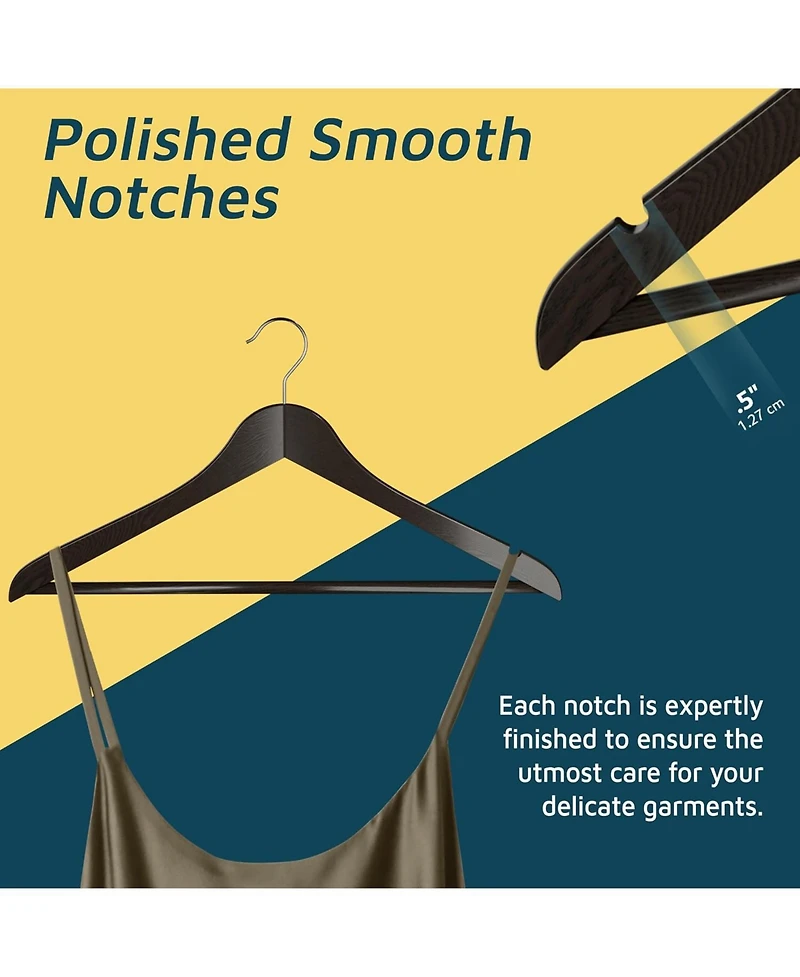 Lifemaster 50-Piece Wooden Hanger Set