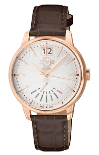 GV2 by Gevril Men's Rovescio Swiss Quartz Leather Strap Watch
