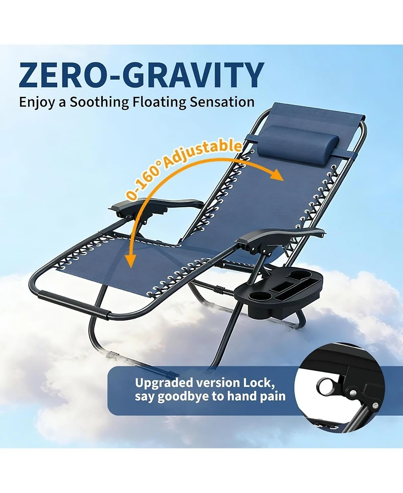 Xo Set of 2 Patio Lounge Chair Outdoor