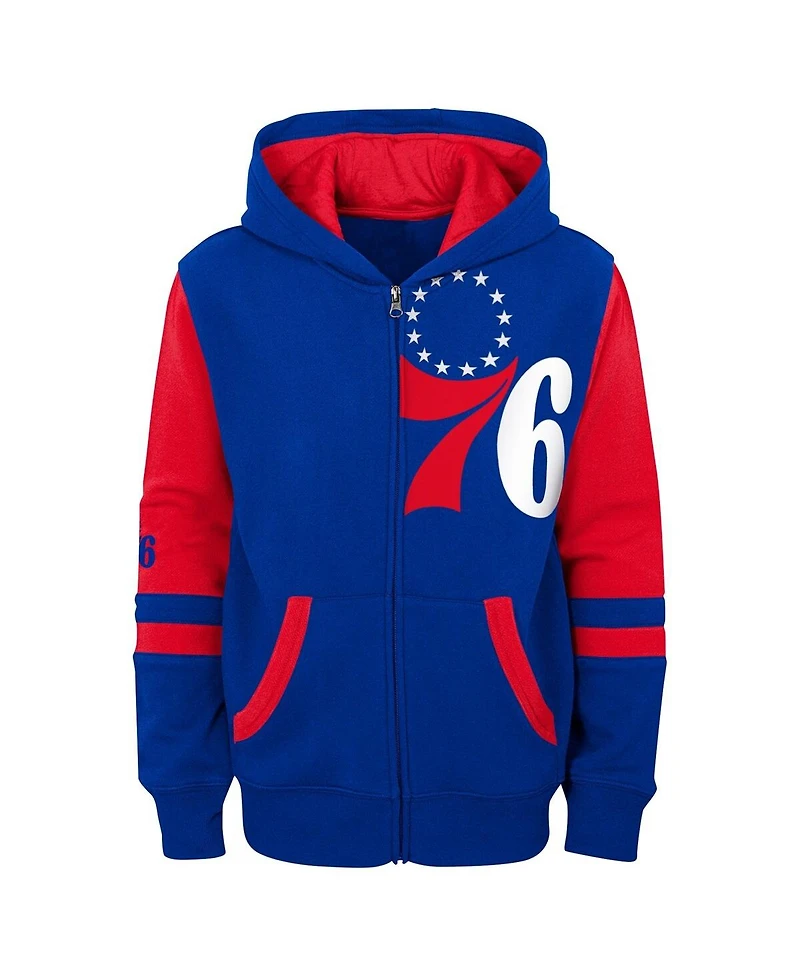 Outerstuff Preschool Royal Philadelphia 76ers Straight To The League Full-Zip Hoodie
