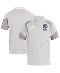 Adidas Men's Silver Philadelphia Union 2026 Tiro Competition Polo Shirt