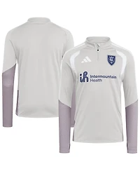 Adidas Men's Silver Real Salt Lake 2026 Tiro Competition Quarter-Zip Training Sweatshirt