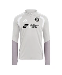 Adidas Men's Silver Chicago Fire 2026 Tiro Competition Quarter-Zip Training Sweatshirt