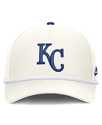 Nike Men's Cream Kansas City Royals Cooperstown Rise Adjustable Hat