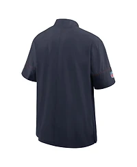 Nike Men's Navy Chicago Bears Sideline Short Sleeve Quarter-Zip Coaches Jacket