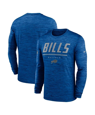 Nike Men's Royal Buffalo Bills Sideline Offensive Transition Velocity Dri-fit Long Sleeve T-Shirt