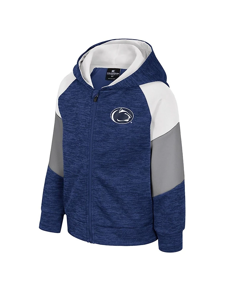 Colosseum Toddler Navy Penn State Nittany Lions Spirit Hollow Full-Zip Hoodie
