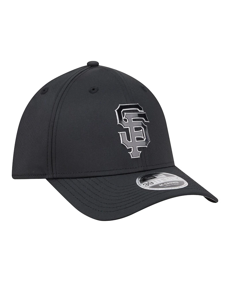 New Era Men's Black San Francisco Giants Metallic 39THIRTY M-Crown Flex Hat