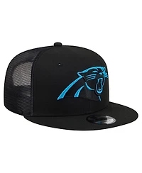 New Era Men's Black Carolina Panthers Core Team 9FIFTY Trucker Snapback Hat