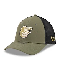 New Era Men's Olive Baltimore Orioles 2026 Armed Forces Day 39THIRTY M-Crown Flex Hat