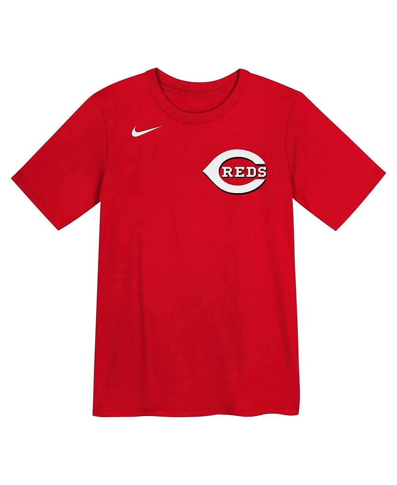 Nike Preschool Elly De La Cruz Red Cincinnati Reds Name & Number T-Shirt