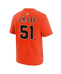 Nike Big Boys and Girls Jung Hoo Lee Orange San Francisco Giants Name & Number T-Shirt