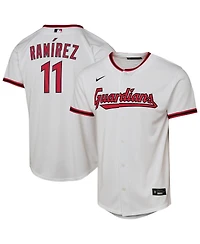 Nike Big Boys and Girls Jose Ramirez White Cleveland Guardians Home Replica Player Jersey