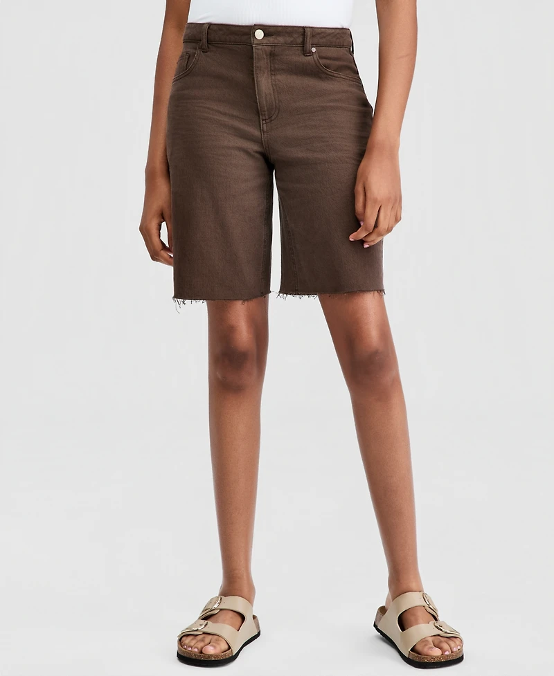 And Now This Women's Raw-Hem Denim Shorts, Macy's Exclusive