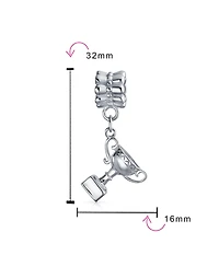 Bling Jewelry Sports Champion Trophy Dangle Charm Bead .925 Sterling Silver Fits European Bracelet