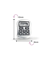 Bling Jewelry Bookkeeper Math Student Calculator Charm Bead .925 Sterling Silver Fits European Bracelet