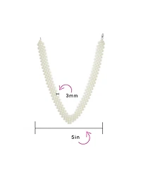 Bling Jewelry Plain Statement Fashion Simulated Pearl Collar Bib V Necklace Prom