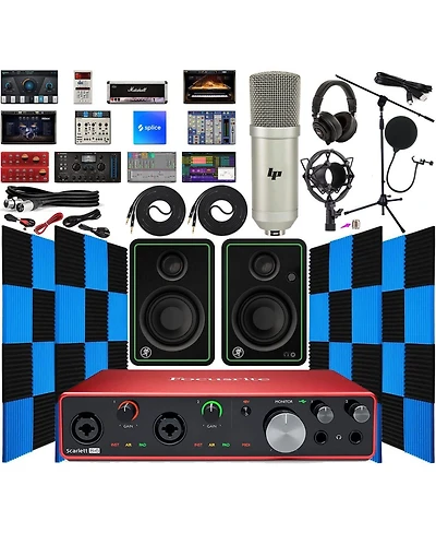 Focusrite Scarlett 8i6 3rd-Gen Usb-c Audio Interface Studio Bundle - Monitors, Mic, Headphones & Software