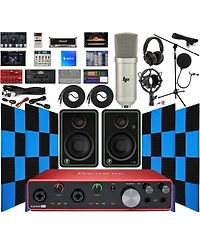 Focusrite Scarlett 8i6 3rd-Gen Usb-c Audio Interface Studio Bundle - Monitors, Mic, Headphones & Software