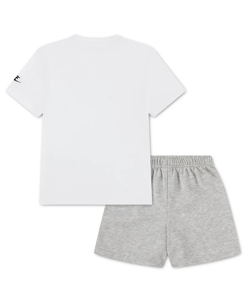 Nike Boys' 4-7X T-Shirt and French Terry Shorts, 2-Piece Set
