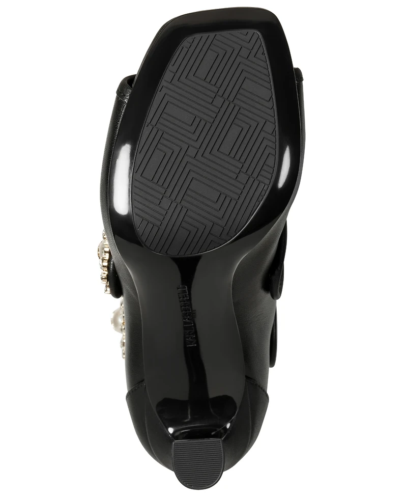 Karl Lagerfeld Paris Women's Dimitra Peep Toe Booties