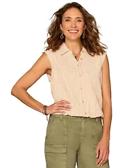 Democracy Women's Extended Cap-Sleeve Top