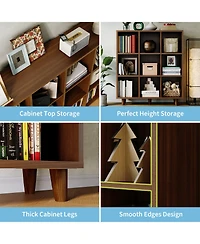 Gaomon 9-cube 3-tier open bookcase, perfect for stylish storage and display in living rooms, bedrooms, or offices. Space-saving and modern design