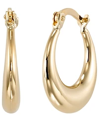 Macy's Grated Round Hoop Earrings in 10k Yellow Gold