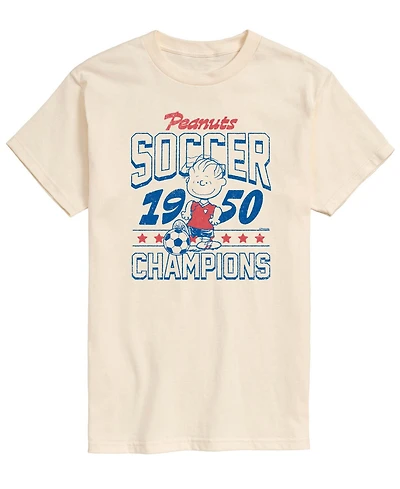 Airwaves Men's Peanuts Linus Soccer Short-Sleeve Graphic T-Shirt