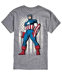 Airwaves Men's Captain America Flag Retro Short-Sleeve Graphic T-Shirt