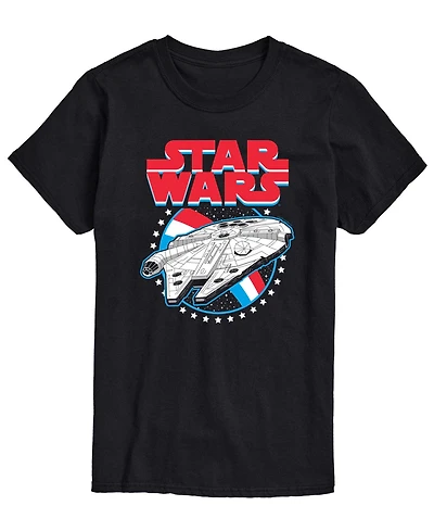 Airwaves Men's Star Wars Millennium Falcon Americana Short-Sleeve Graphic T-Shirt