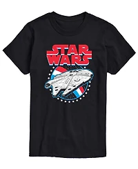 Airwaves Men's Star Wars Millennium Falcon Americana Short-Sleeve Graphic T-Shirt