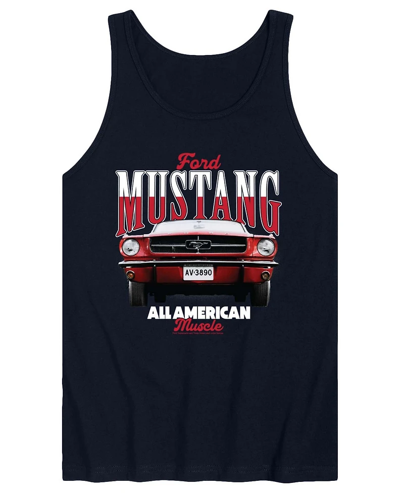 Airwaves Men's Ford 1965 Mustang Sleeveless Graphic Tank T-Shirts