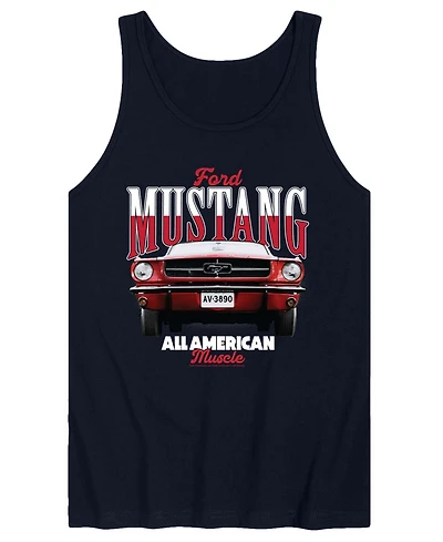 Airwaves Men's Ford 1965 Mustang Sleeveless Graphic Tank T-Shirts