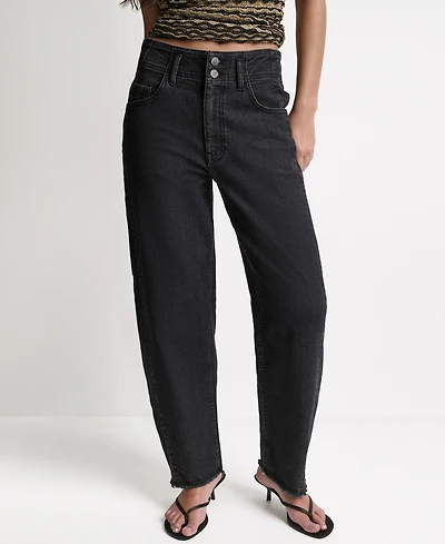 Bcbg Women's Seamed Mid-Rise Loose-Fit Jeans