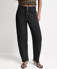 Bcbg Women's Seamed Mid-Rise Loose-Fit Jeans