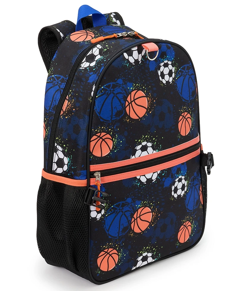 Extreme Nation Boys' Lenticular Sports Backpack, Lunch Box and Headphone, 3-Piece Set