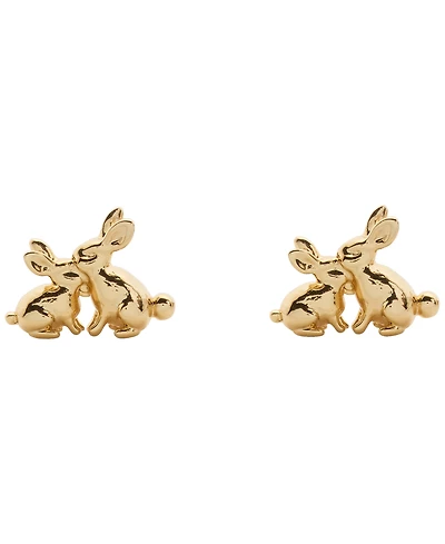 kate spade new york Gold-Tone Love You, Mom Bunny Stud Earrings
