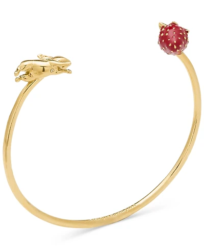 kate spade new york Gold-Tone Secret Garden Strawberry Cuff Bracelet