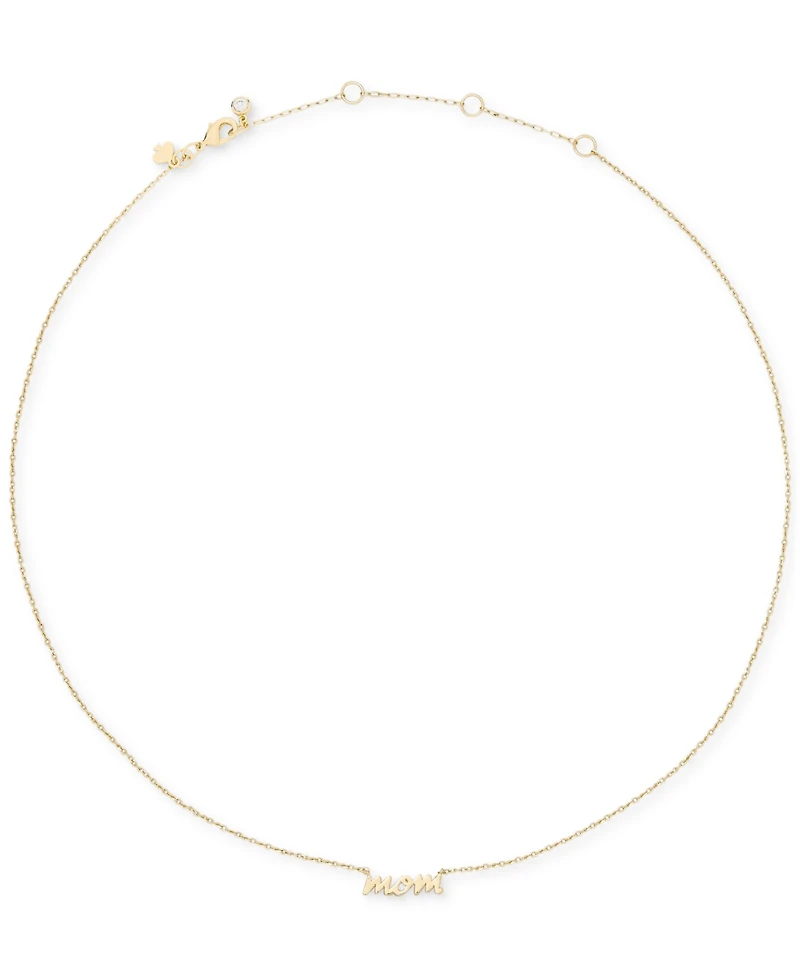 kate spade new york Gold-Tone Gifting Dear Mom Short Pendant Necklace