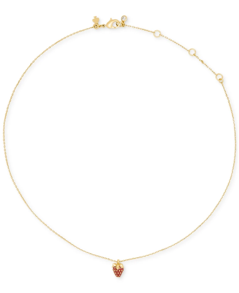 kate spade new york Gold-Tone Gifting You Make Me Berry Happy Short Pendant Necklace