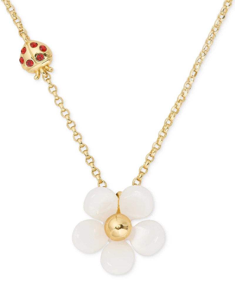 kate spade new york Gold-Tone Summer Daze Flower Short Pendant Necklace