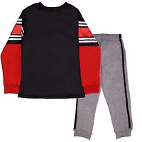 Spider-Man Boys Active Long Sleeve T-Shirt and Football Pants Set