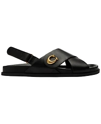 Coach Women's Sculpted C Criss Cross Round Toe Sandals