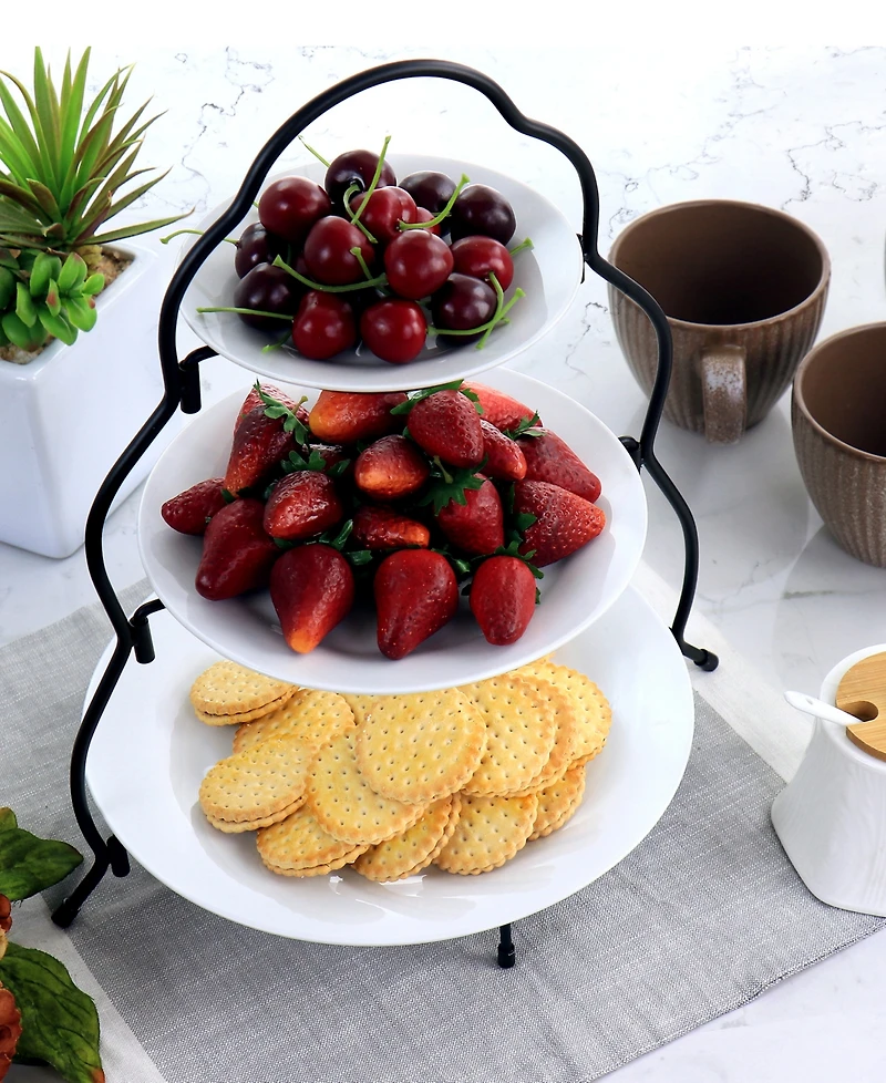 Elama 3-Tiered Round Plate Server