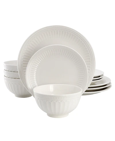 Elama Gabriella 12-Piece Dinnerware Set, Service For 4