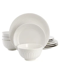 Elama Gabriella 12-Piece Dinnerware Set, Service For 4