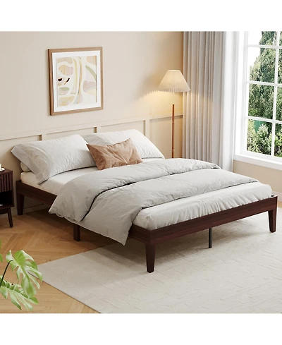 gaomon 14 Inch Queen Size Platform Bed Frame, No Box Spring Neededd without Headboard