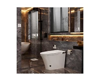 Casainc Ada Comfort Height Smart Bathroom Fixture with Built-In Tank, Heated Seat, Auto Open Lid and Warm Air Dryer