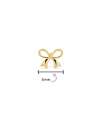 Bling Jewelry Dainty 14K Bow Cartilage Ear Stud Earring with Safety Clutch Screw Back